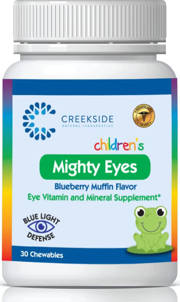 [New] Creekside Naturals Mighty Eyes, Eye Vitamin and Mineral Supplement for Children with Lutein, Zeaxanthin, Thiamine, and Zinc, Vegan, Zero Sugar, 30 Soft Chewables