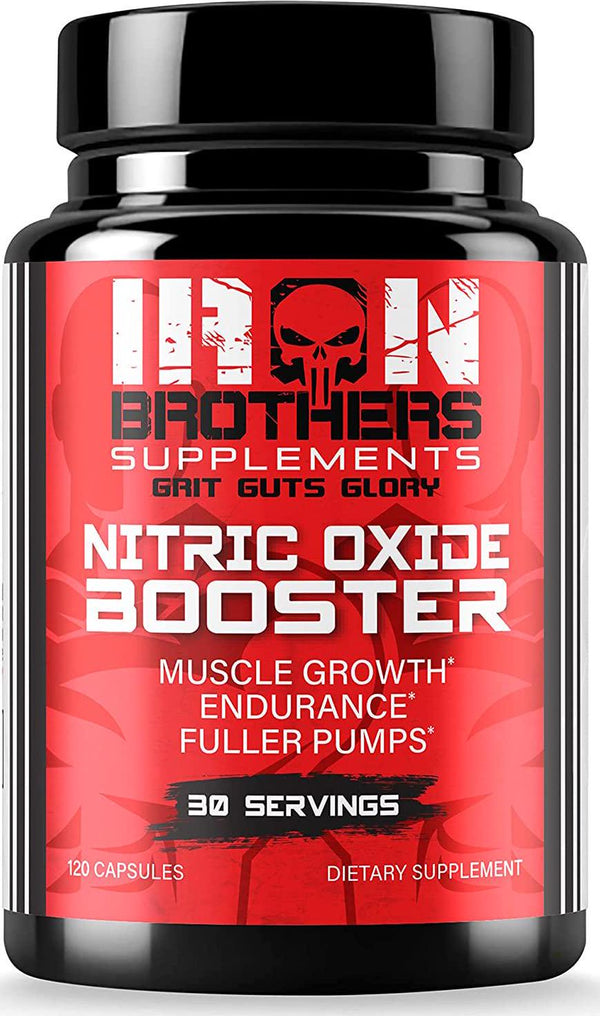 Nitric Oxide Booster | Extra Strength No2 Supplements | Pre-Workout with L-Arginine | Maximum Blood Flow and Vascularity | Increase Muscle Pumps, Energy and Endurance - 120 Veggie Capsules
