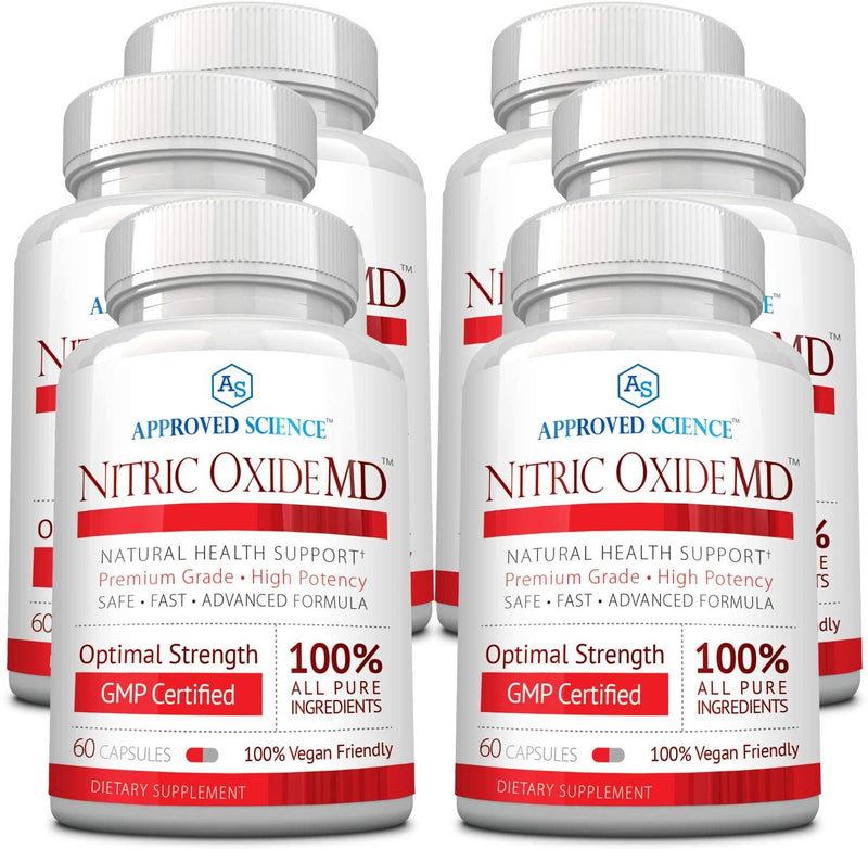 Nitric Oxide MD - Muscle Development, Lean Body Mass, Improve Oxygen Supply, Reduce Fatigue - 60 Vegan Friendly Capsules - 1 Bottle