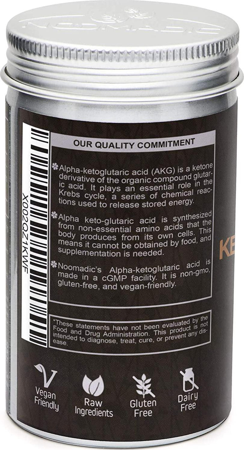 Noomadic Alpha-Ketoglutaric Acid (AKG) Supplement, 90 Capsules | 300mg Each, May Improve Muscular Growth, Hypertrophy and Recovery.