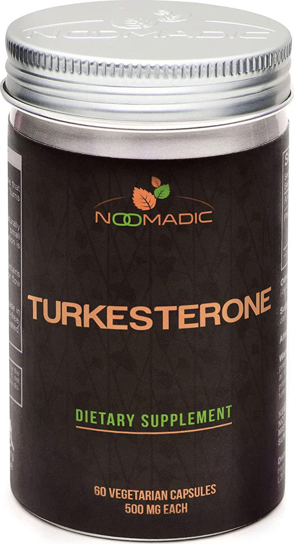 Noomadic Turkesterone (Ajuga Turkestanica), 60 Capsules | 500mg Each, Natural Muscle Builder, May Improve Stamina, Endurance and Strength