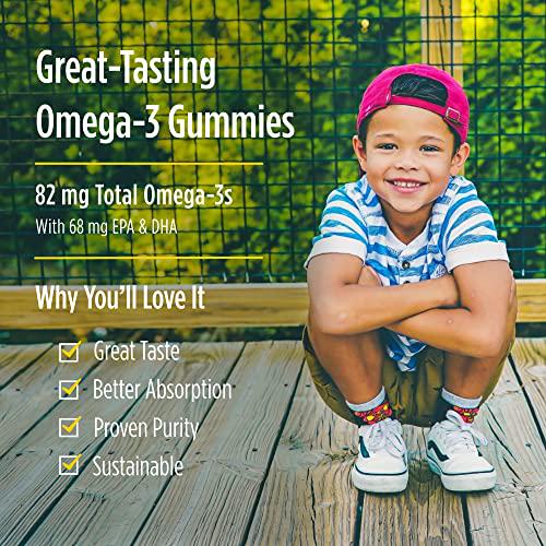 Nordic Naturals Nordic Omega-3 Gummies, Tangerine - 120 Gummies - 82 mg Total Omega-3s with EPA and DHA - Non-GMO - 60 Servings