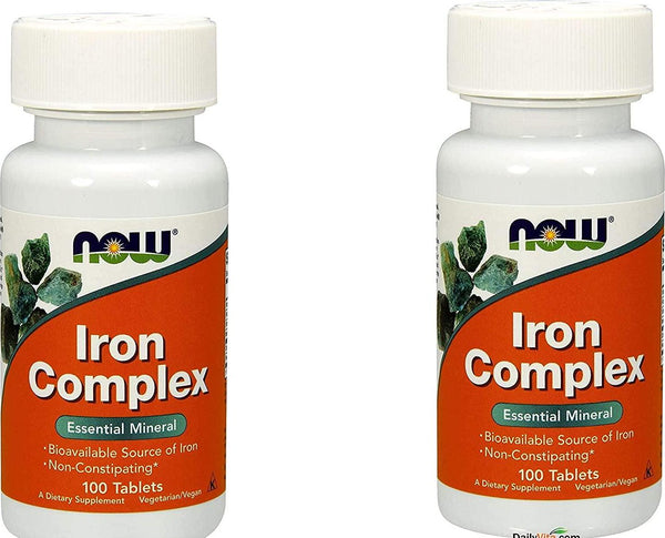 Now Foods 2 Bottles Of Iron Complex 100 Tabs