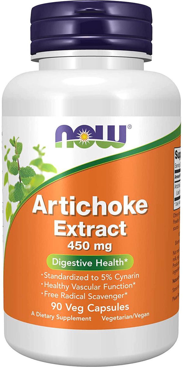 Now Foods Artichoke Extract 450mg, Veg-capsules, 90-Count