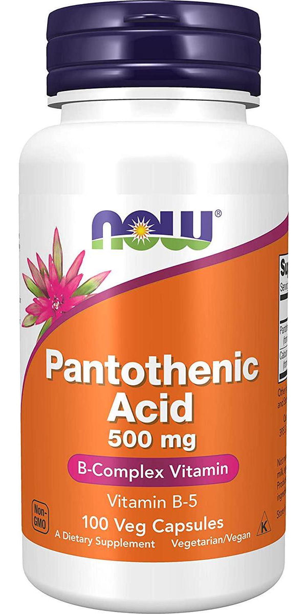 Now Foods Pantothenic Acid, 500 mg, 100 Caps