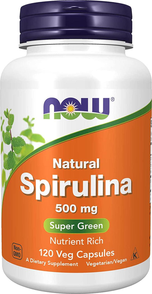 Now Foods Spirulina 500mg, Veg-Capsules, 120-Count