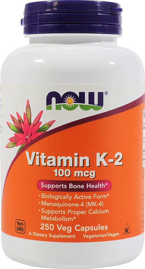 Now Vitamin K-2 100 mcg,250 Veg Capsules