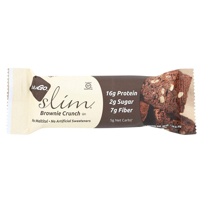 NuGo Nutrition - Slim Bar Brownie Crunch - 1.59 oz(Pack of 12)