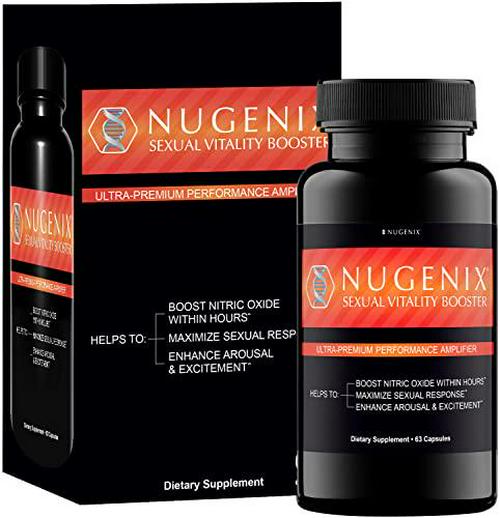 Nugenix Sexual Vitality Booster - Ultra Premium Performance Amplifier for Men - Nitric Oxide Supplement, 63 Capsules