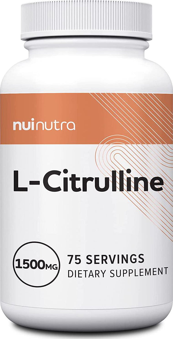 Nui Nutra L-Citrulline Supplement | 1500mg | 150 Capsules | Amino Acid Supplement and Nitric Oxide Booster | Immune and Cardiovascular System Support | Muscle Endurance and Pre-Workout Support