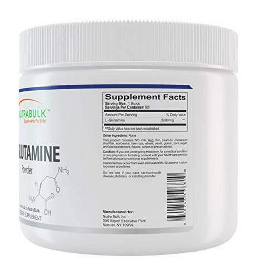 NutraBulk L-Glutamine powder - Supports Muscle Tissue and Immune System - Amino Acid Sports Supplement -250 Grams