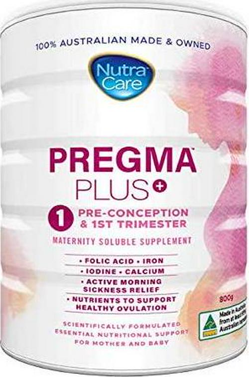 NutraCare PregmaPlus+ Stage 1 Preconception and 1ST Trimester Pregnancy Supplement Tin, 800 grams