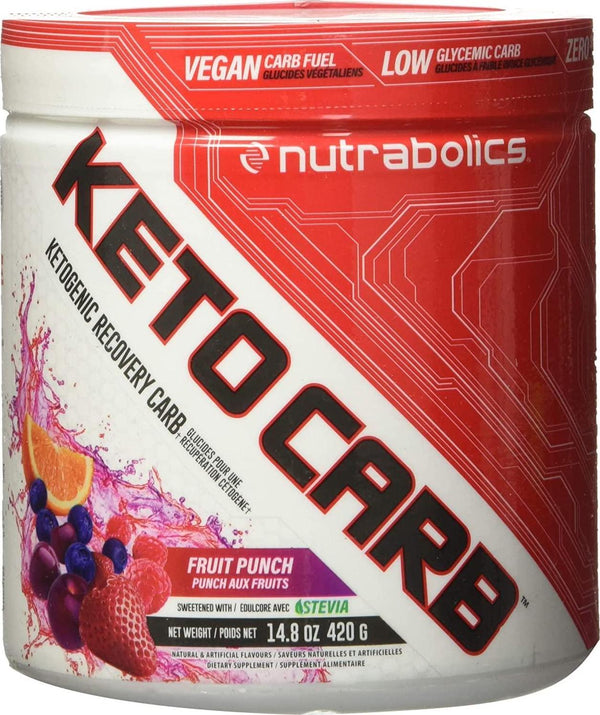 Nutrabolics KETO CARB Ketogenic Recovery Carb Fuel - 420g (20 Servings) - Fruit Punch - Enhance Muscle Strength + Training Recovery - Synergize Anaerobic Activity + Ketosis - Low Glycemic Super Carb