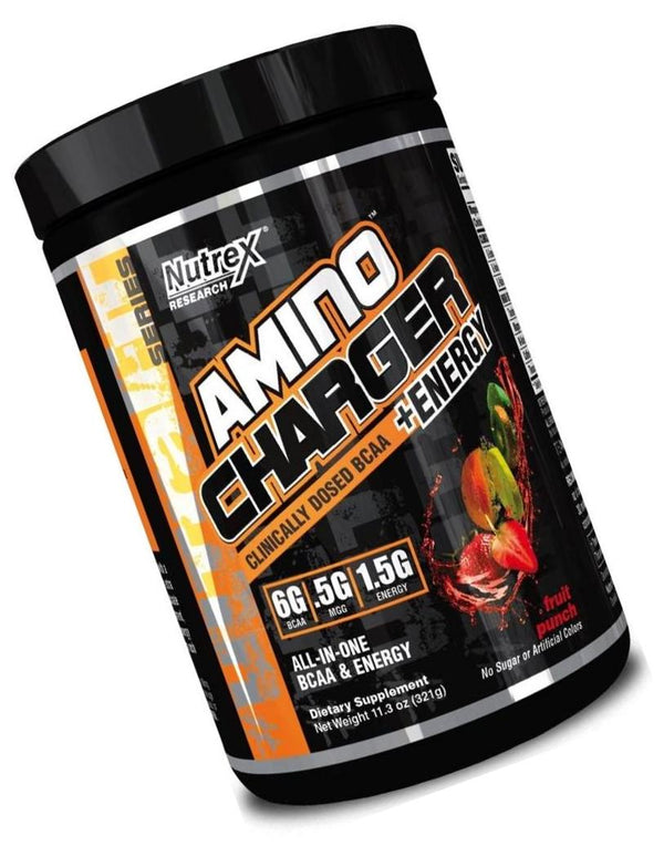 Nutrex Research Amino Charger Plus Energy Powder, Fruit Punch, 321 grams