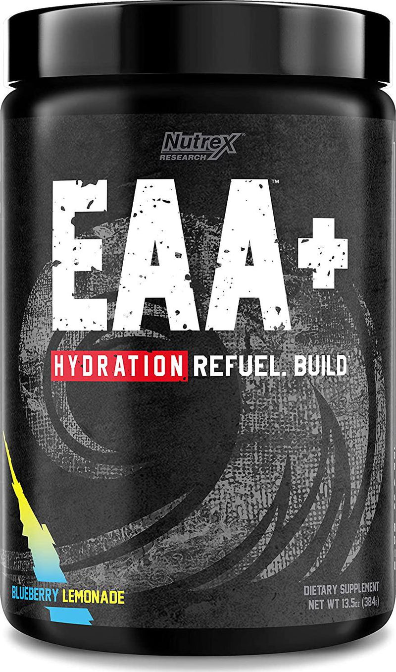 Nutrex Research EAA Hydration | 8 Grams of High Performance Essential Amino Acids for Muscle Growth, Strength (Blueberry Lemonade)