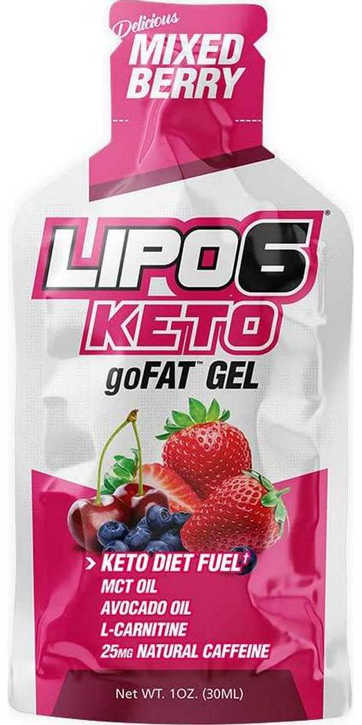 Nutrex Research LIPO-6 KETO goFAT GEL Keto Diet Fuel - Mixed Berry, Mixed Berry, 360 milliliters