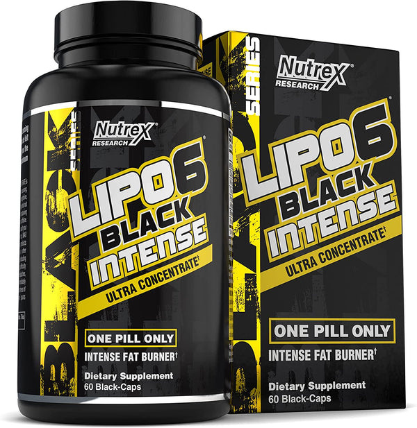 Nutrex Research Lipo-6 Black Intense Ultra Concentrate | Intense Thermogenic Fat Burner - Weight Loss Supplement | 60 Diet Pills