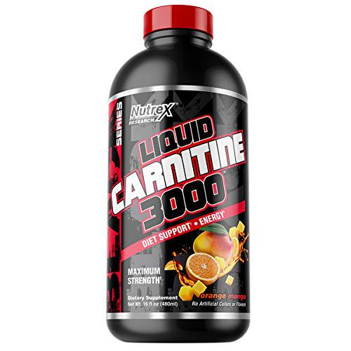 Nutrex Research Liquid Carnitine 3000 | Premium Liquid Carnitine, Fat Loss Support | Orange Mango |16 Fl Oz
