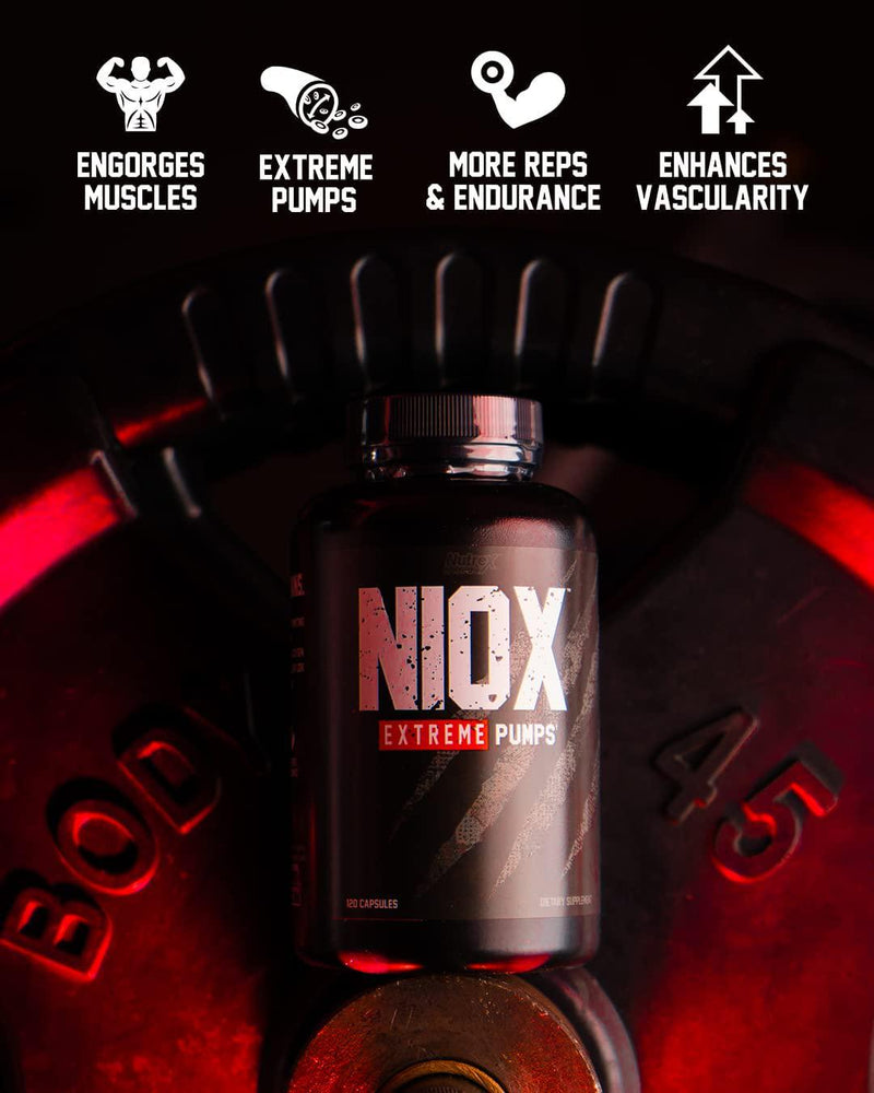 Nutrex Research Niox, Extreme Nitric Oxide and Pump Enhancer with Vaso 6 and Glycerol