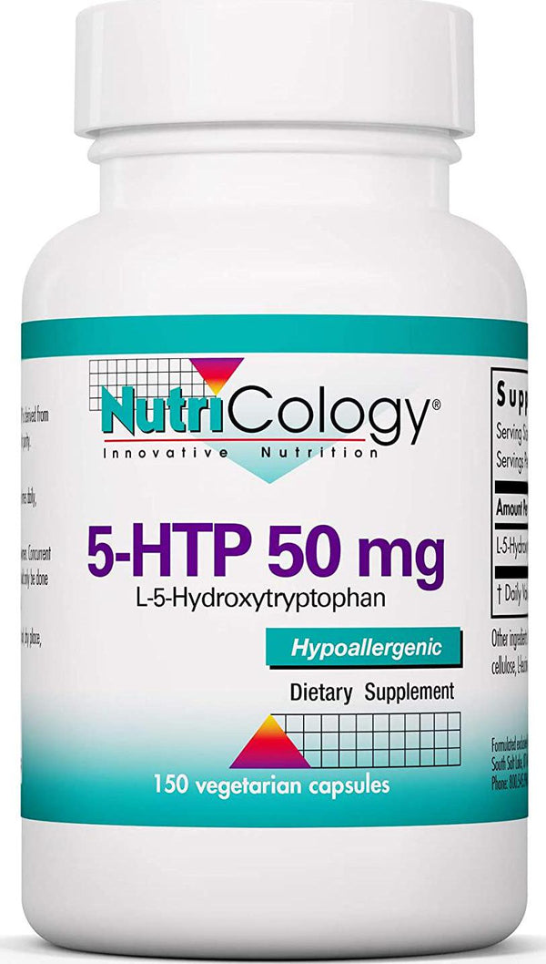 NutriCology 5-HTP 50mg - L-5-Hydroxytryptophan - 150 Vegetarian Capsules