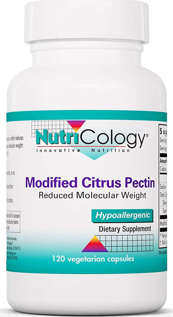 NutriCology Modified Citrus Pectin - Low Molecular Weight, Cleansing - 120 Vegetarian Capsules