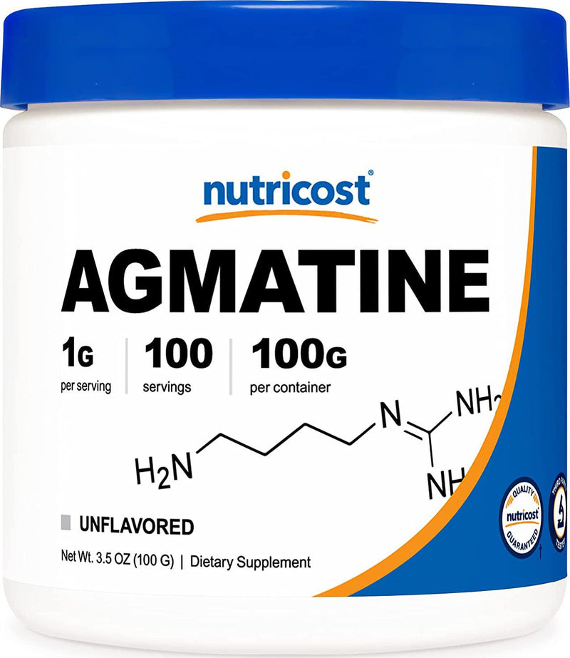 Nutricost Agmatine 100 Grams - Pure Agmatine Powder 100 Servings (Agmatine Sulfate)