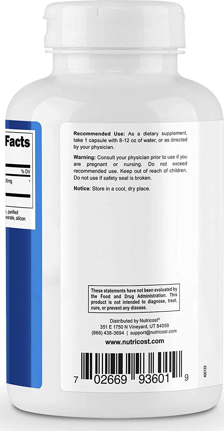 Nutricost Alpha Lipoic Acid 600mg, 240 Caps and Acetyl L-Carnitine 500mg, 180 Caps