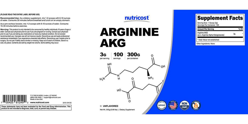 Nutricost Arginine Akg Powder