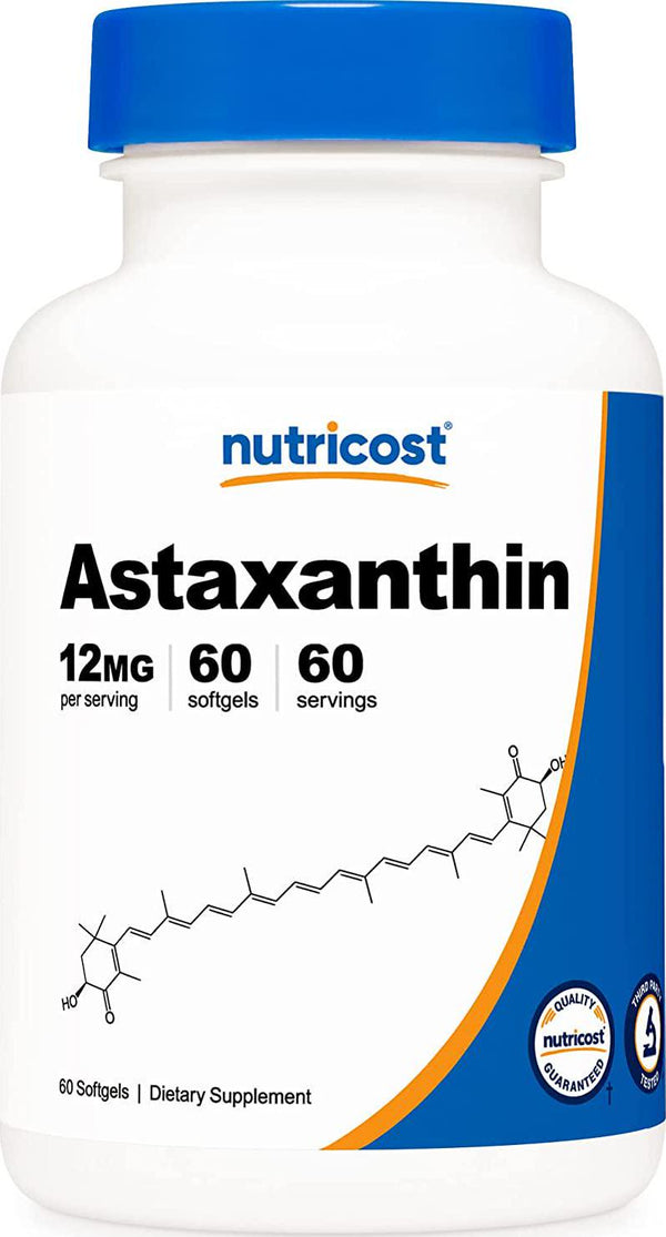 Nutricost Astaxanthin 12mg, 60 Softgel Capsules