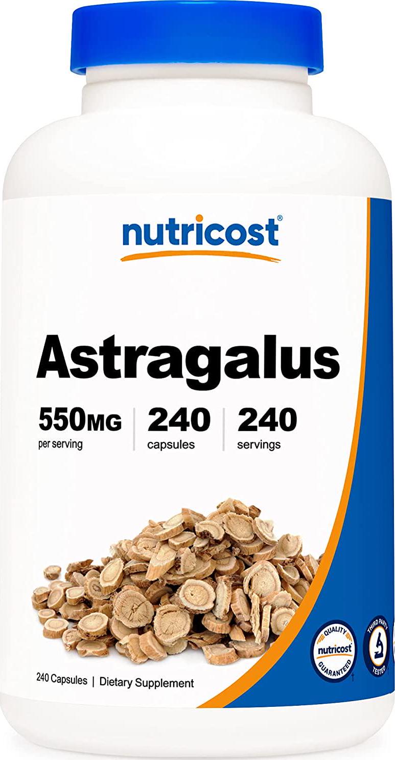 Nutricost Astragalus Capsules 550mg, 240 Capsules - Non-GMO and Gluten Free