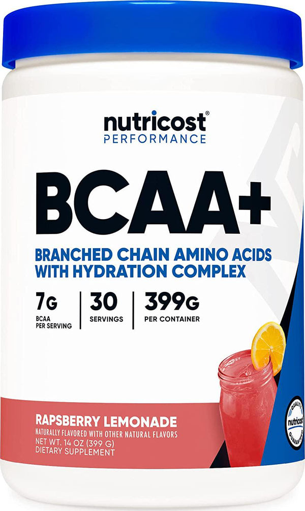 Nutricost BCAA + Hydration Powder (Raspberry Lemonade, 30 Servings) - Gluten Free, Non-GMO, Vegetarian