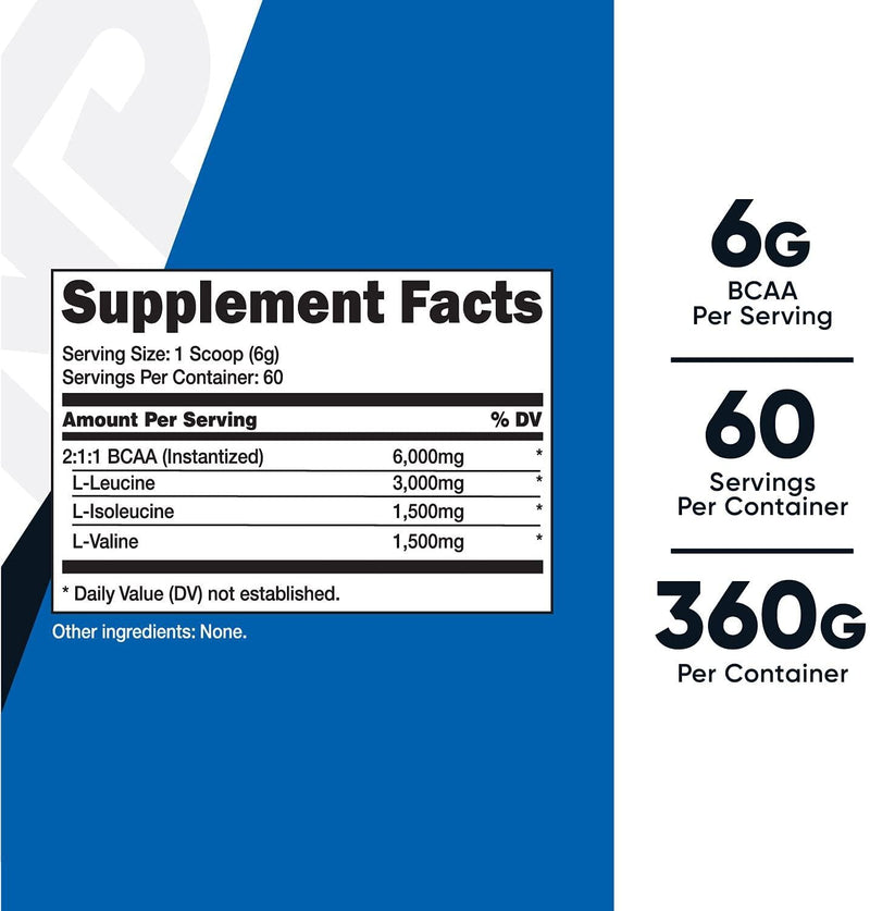 Nutricost BCAA Powder 2:1:1 60 Servings - Branched Chain Amino Acids