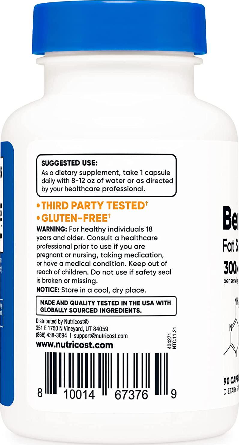 Nutricost Benfotiamine 300mg, 90 Capsules - Gluten Free, Non-GMO, and Vegetarian Friendly