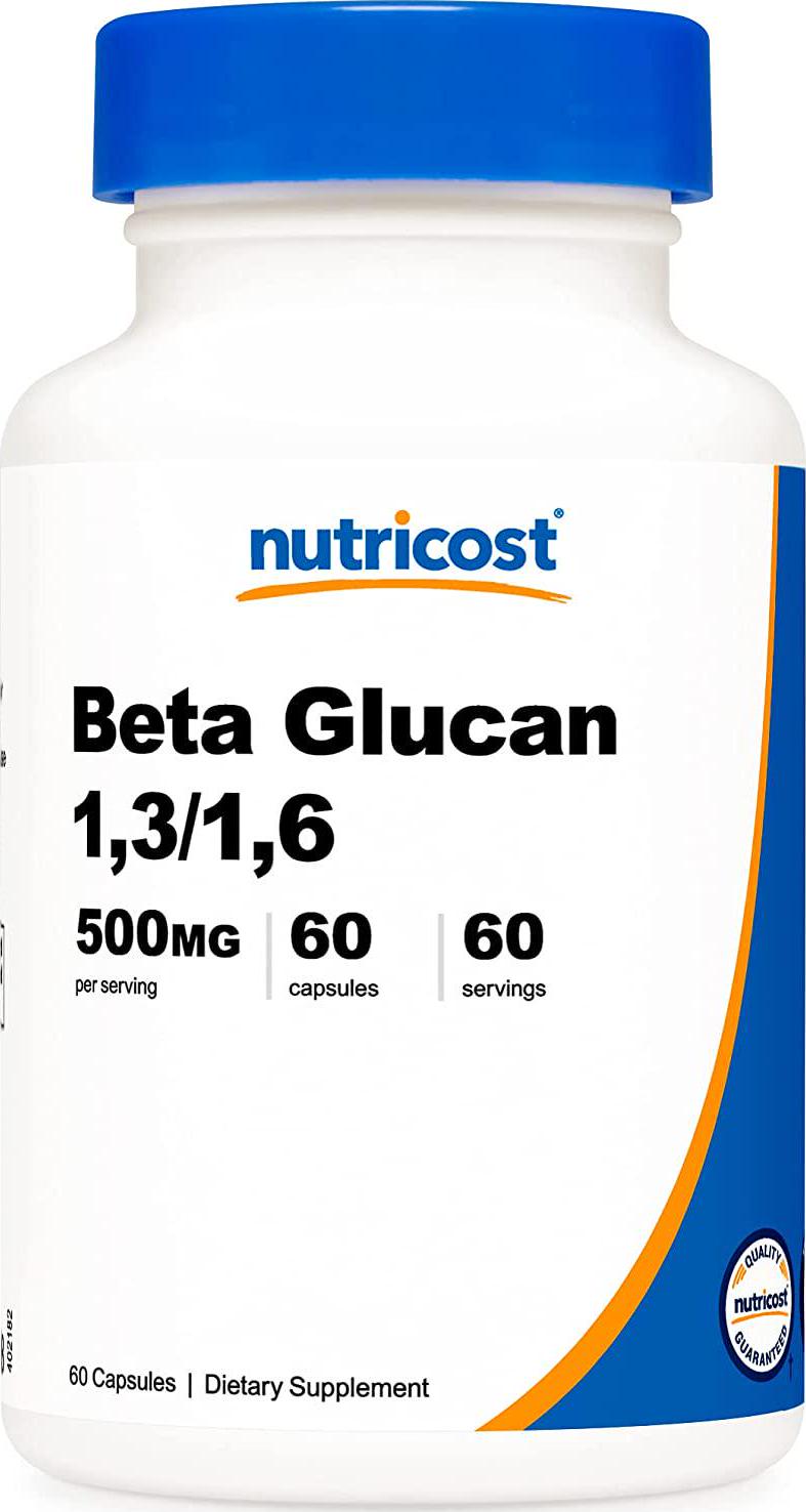 Nutricost Beta Glucan 500mg 1,3D Glucan, 60 Veggie Capsules - Gluten Free, Non-GMO