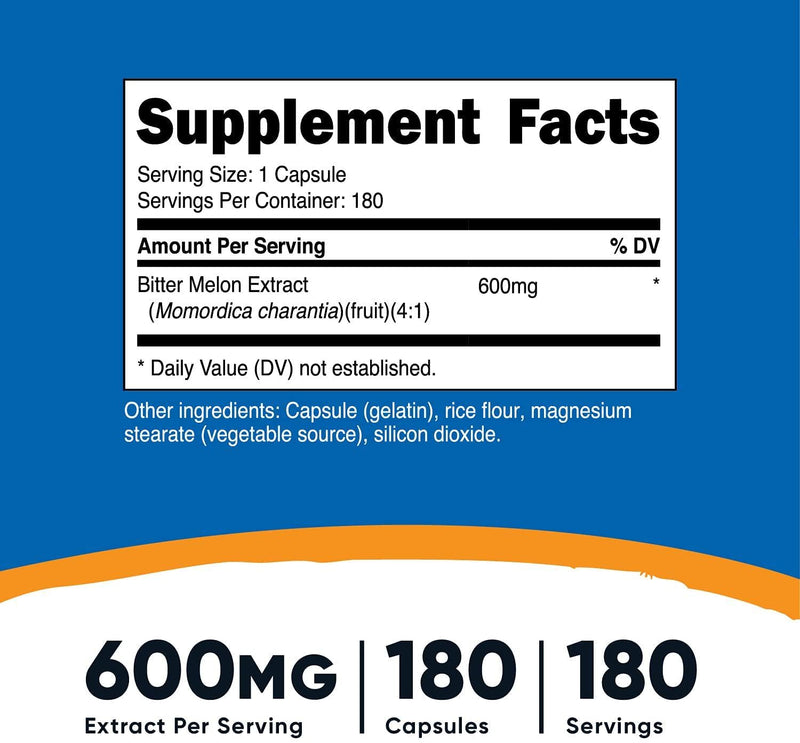 Nutricost Bitter Melon 600mg, 180 Capsules