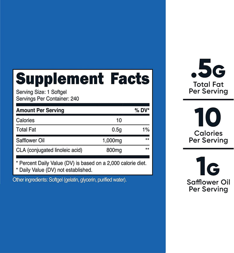 Nutricost CLA (Conjugated Linoleic Acid) 800mg, 240 Softgels