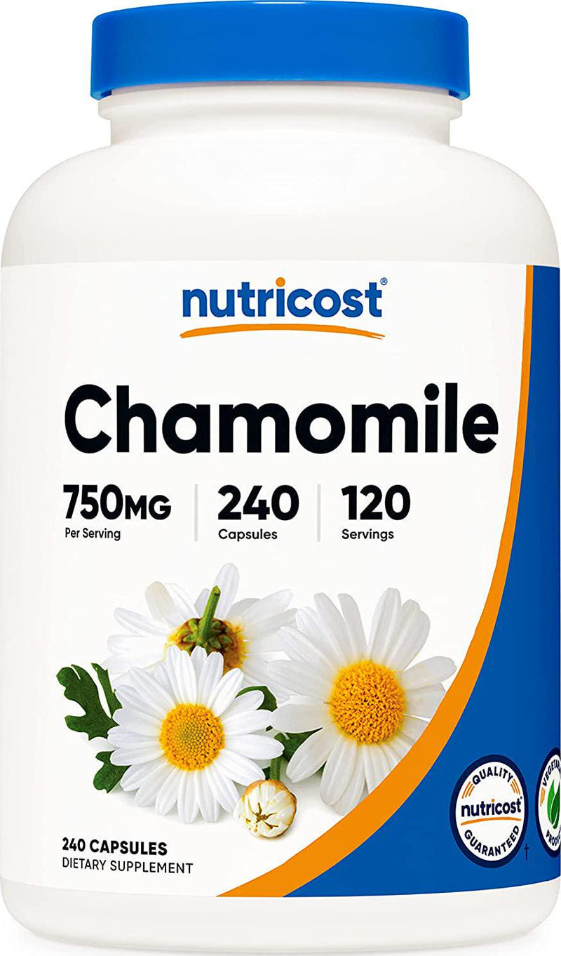 Nutricost Chamomile 750mg, 240 Vegetarian Capsules, 120 Servings - Non-GMO, Gluten Free