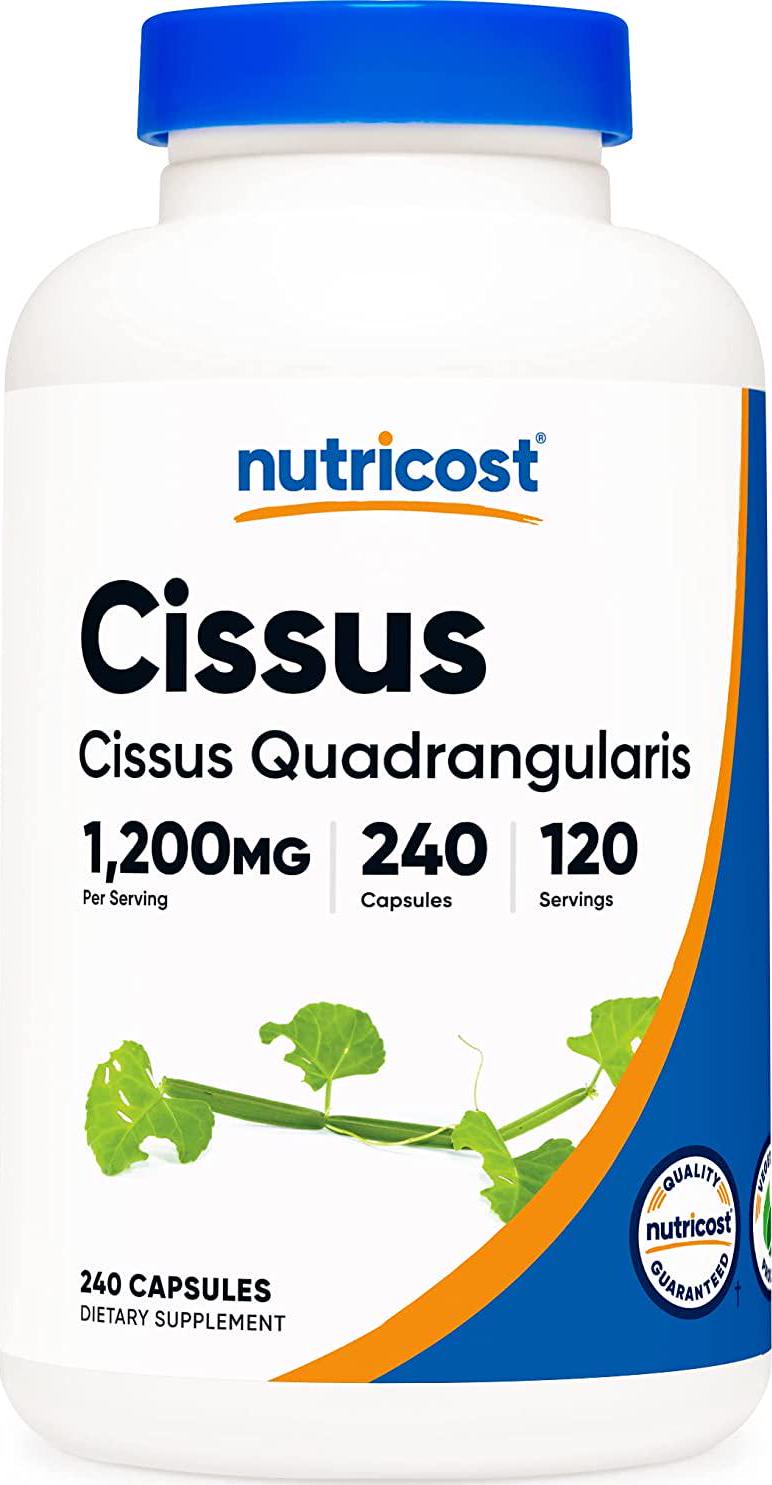 Nutricost Cissus Quadrangularis (1200mg) 240 Capsules - Gluten Free, Non-GMO, and Vegetarian Friendly