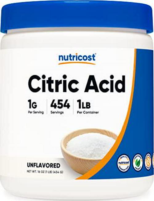 Nutricost Citric Acid Powder (1LB) - 1G Per Serving, Non-GMO, Gluten Free