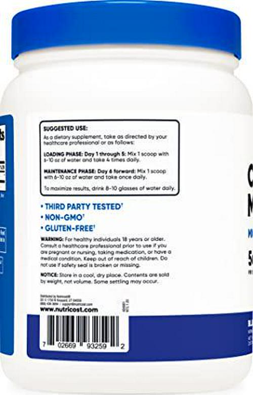 Nutricost Creatine Monohydrate (500 Grams) (Blue Raspberry)