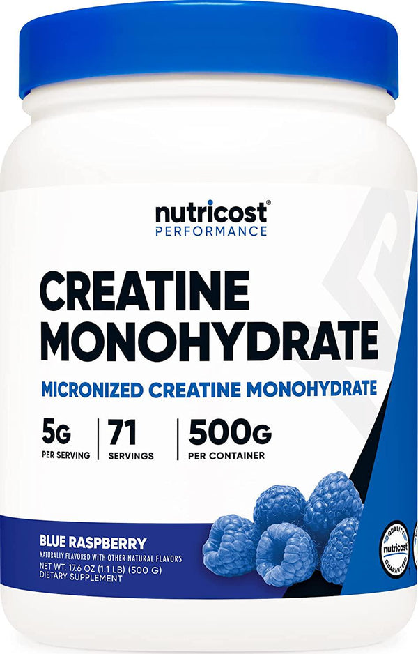 Nutricost Creatine Monohydrate 500 Gram Blue Raspberry