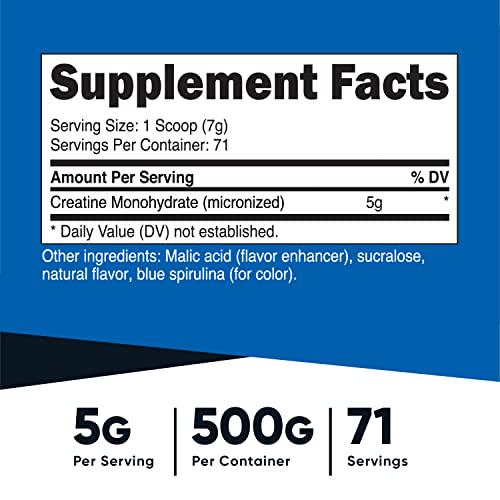 Nutricost Creatine Monohydrate (500 Grams) (Blue Raspberry)