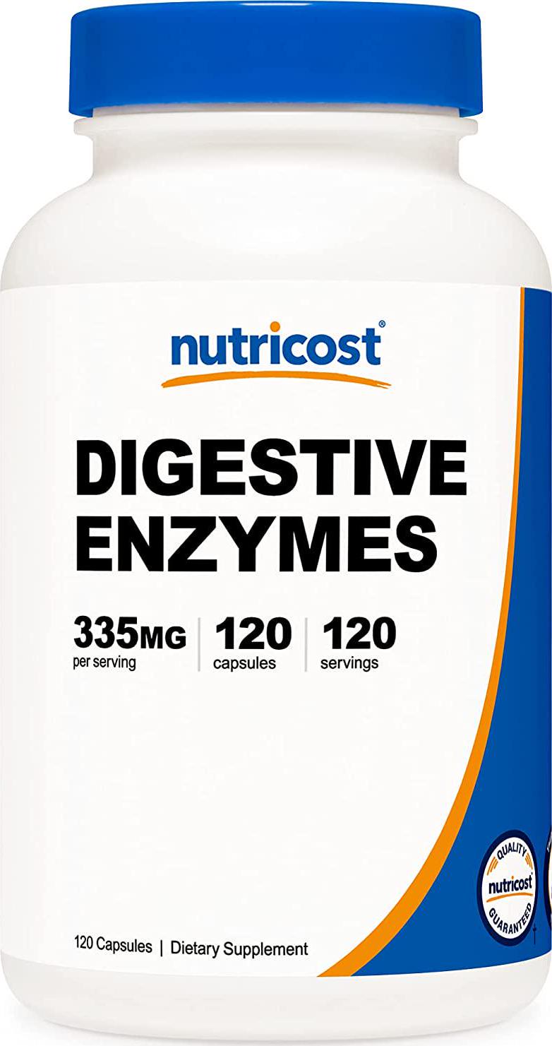 Nutricost Digestive Enzymes 335Mg, 120 Veggie Capsules - Complete Digestive Enzyme Supplement