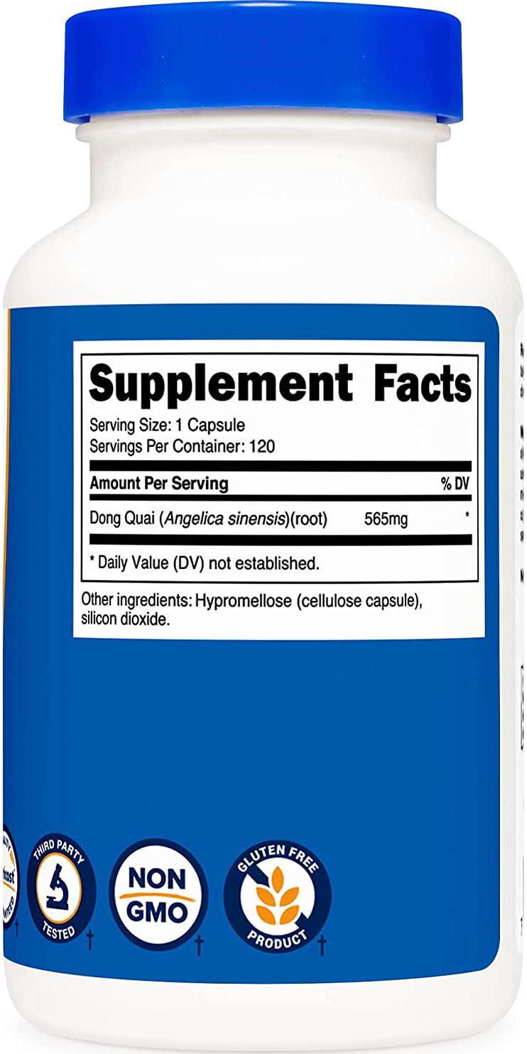 Nutricost Dong Quai 565Mg, ules - Gluten Free, Non-Gmo, Veggie Capsules - Angelica Sinensis