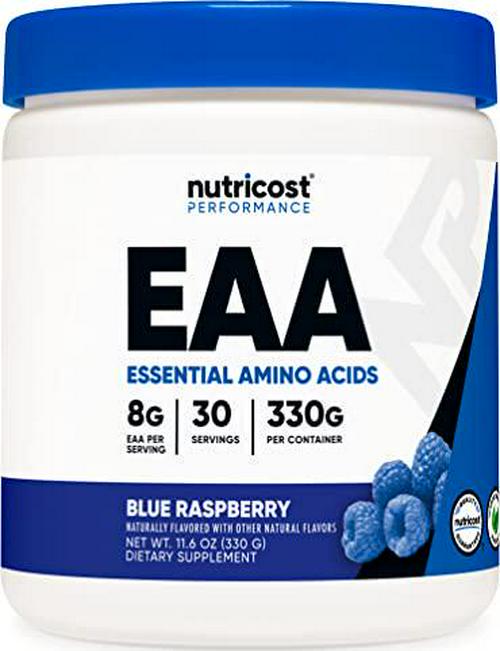 Nutricost EAA Powder 30 Servings (Blue Raspberry) - Essential Amino Acids - Non-GMO, Gluten Free, Vegetarian Friendly