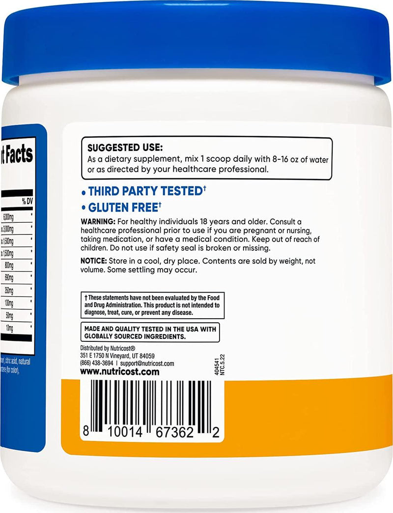 Nutricost EAA Powder 30 Servings - Passion Fruit, Orange, and Guava (POG) - Essential Amino Acids - Non-GMO, Gluten Free, Vegetarian Friendly