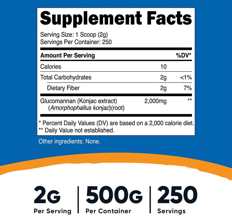 Nutricost Glucomannan Powder 500 Grams