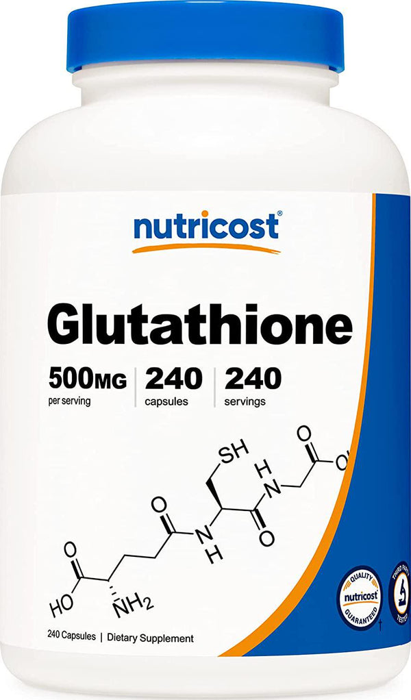 Nutricost Glutathione Capsules 500mg, 240 Capsules - Gluten Free, Non-GMO