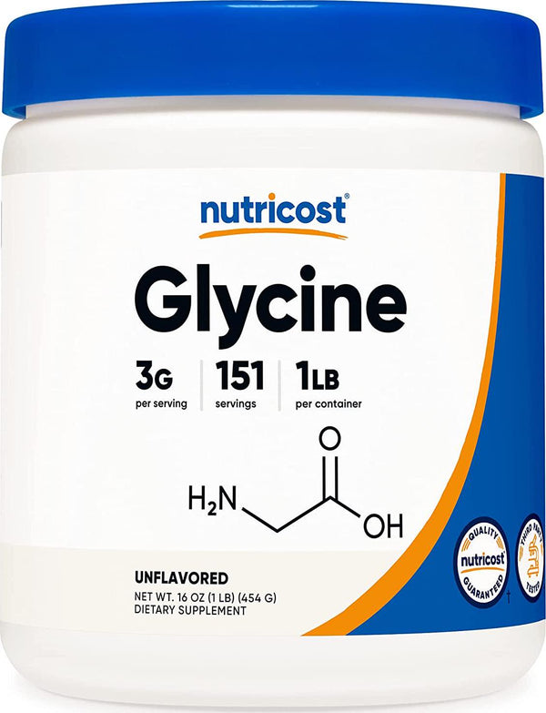 Nutricost Glycine Powder 1lb - Non-GMO, Gluten Free