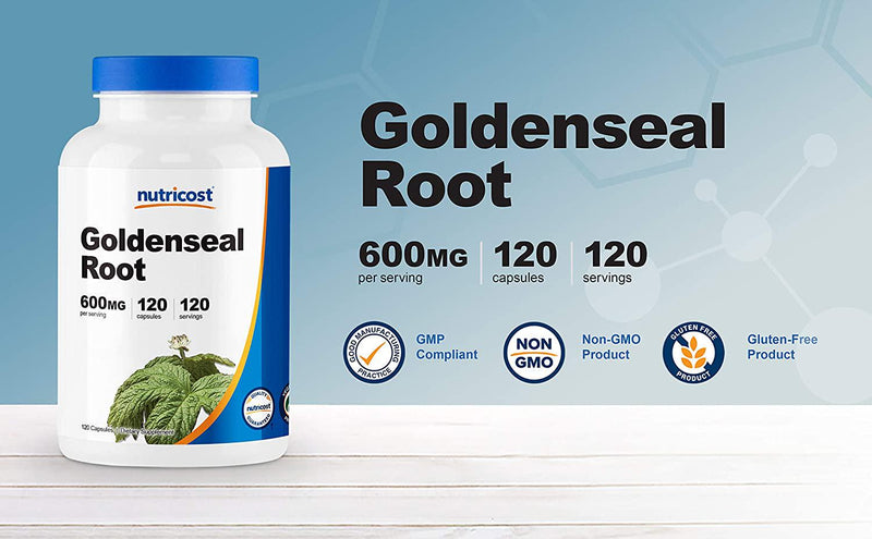 Nutricost Goldenseal Root 600Mg, ules - Non-Gmo, Gluten Free, Veggie Capsules